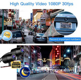 Blueskysea DV128 Motorcycle Dash Cam, 1080P Dual Lens Video Recorder Motorcycle Camera with 2.7” LCD Front & Rear Waterproof DVR with G-Sensor, Loop Recording, GPS, Manual Lock, Night Vision, 130° Angle - Imported from UK