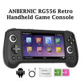 ANBERNIC RG556 Retro Handheld Game Console with 128GB SD Card Pre-Loaded, 1080P Android 13, Bluetooth 5.0, 5.48" AMOLED Touch Screen, Unisoc T820 Processor, 5500mAh Battery, WiFi, Video Games Player - Imported from UK
