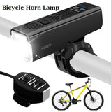 Bicycle Horn Lamp for Night Riding with Double T6 Lamp Beads, IPX4 Waterproof, USB Charging, 360° Rotating Bracket - Imported from UK