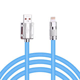 Super Fast 120w Charging Cable for iPhone, Metal Zinc Alloy Liquid Silicone Cable, 2M (Yellow) - Imported from UK