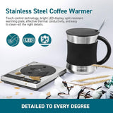 COSORI Coffee Mug Warmer & Mug Set, 24W Beverage Cup for Desk Home Office Use, 304 Stainless Steel 17oz Mug Lid, Touch Tech & LED Backlit Display - Imported from UK