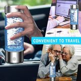 Hydrogen Rich Water Bottle, 3 Min Quick Electrolysis Portable Hydrogen Water Ionizer Machine, Water Glass Health Cup for Office Travel & Daily Drinking - Imported from UK