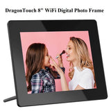 DragonTouch Digital Photo Frame 8" Wi-Fi Frame with IPS Touch Screen HD Display, 16GB Storage, Share Photos via App, Email, Cloud, Support USB Drive/SD Card - Classic 8 - Imported from UK