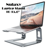 Nulaxy 10-15.6" Laptop Stand Detachable Ergonomic Laptop Stand for Desk Aluminum Laptop Riser Notebook Stand Compatible with MacBook Dell XPS All 10-16" Laptops - Imported from UK