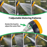 Garden Nozzle Sprayer, High Pressure Metal Water Hose with 7 Patterns Watering Nozzle for Car Washing Watering Garden Showering Pets with Trigger Lock - Imported from UK