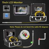 HBUDS 30M/100ft Pipeline Industrial Endoscope / Borescope Camera, Waterproof  IP68 Sewer Video Camera with 7" TFT LCD Monitor - Imported from UK