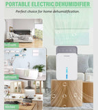 FIVANGIN 1500ml Dehumidifier with 7 Colors Light for Removing Damp Mold & Moisture, Silent Mini Dehumidifier for Home Bedroom Bathroom Garage Wardrobe - Imported from UK