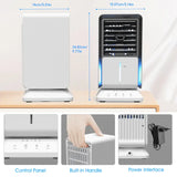 Infray Personal Air Cooler Portable Air Conditioner, Oscillating Small Evaporative Air Circulator Desktop Space Cooler with Timer Function & 320ml Water Tank - Imported from UK