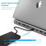 LENTION USB C 11-in-1 Laptop Docking Station, with 100W PD, 4K HDMI/DisplayPort, VGA, Ethernet, Card Reader, USB 3.0/2.0 & AUX Adapter - Imported from UK