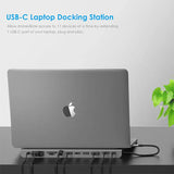 LENTION USB C 11-in-1 Laptop Docking Station, with 100W PD, 4K HDMI/DisplayPort, VGA, Ethernet, Card Reader, USB 3.0/2.0 & AUX Adapter - Imported from UK