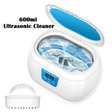 MTM 600ml Ultrasonic Cleaner, 43000Hz Ultrasonic Stainless Steel Tank with 5 Time Settings for Cleaning Jewelry Glasses Watches Dentures Coins CDs & More - Imported from UK