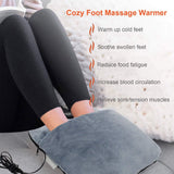 Lomitech Foot Warmer with Massage Vibration & Heating For Heat Therapy & Pain Relief, Soft Plush Fabric & USB Charging, 3 Temperature Settings 45m Shutdown Timer - Imported from UK