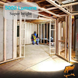 LED Flood Light, 50W Rechargeable IP65 Waterproof 5000LM Work Light with Detachable Stand, Security Emergency Site Light - Imported from UK