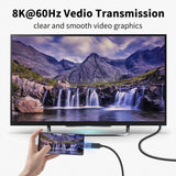 GELRHONR 40Gbps USB Type-C Extension Adapter, 100W 8K@60Hz Type-C Male to Female Connector - Imported from UK