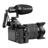 Saramonic Vmic Mini Unidirectional On-Camera Shotgun Microphone with Shock Mount for DSLR Camera Camcorder in Vlogging, Mobile Journalism, ASMR Recording, Interview - Imported from UK