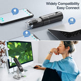 YINAMA WiFi Digital Microscope, 50x to 1000x Handheld Magnification Camera, 1080P HD 2.0 MP with 8 LED, Compatible with Android, iOS, iPhone & Windows - Imported from UK