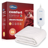 Silentnight Comfort Control Electric Blanket, King Size 137x165cm Heated Underblanket with 3 Heat Settings, Fast Heat Up, Easy Fit Straps & Machine Washable - Imported from UK