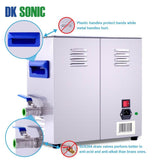 DK SONIC® 6L Digital Stainless Steel Ultrasonic Cleaner with SEMIWAVE & FULLWAVE Modes for Cleaning Jewelry, Watches, Glasses, Circuit Boards, Print Heads, Guns, Tools, Parts, Carburetors - Imported from UK