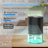 Kloudic 750ml Dehumidifier, Portable 7 Colors Changing Light Ultra Quiet Dehumidifier for Removing Damp Mold Moisture - Imported From UK