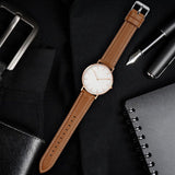 Fullmosa Axus Series 20mm Watch Straps, Leather Strap with Stainless Steel Metal Clasp, Quick Release Replacement Bands - Imported from UK