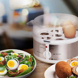 Duronic Electric Egg Boiler/Steamer Egg Cooking Machine 350W Automatic Electronic Egg Poacher Machine for 7 Soft, Medium & Hard Boiled Eggs - Imported from UK