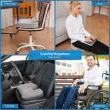 Naipo U-Design Memory Foam Seat Cushion, Coccyx-Orthopedic Pain Relief Chair Pillow Relives Back & Sciatica for Car Truck Home & Office - Imported from UK