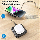 Magsafe Foldable Charging Station 2 in 1 Magnetic 15W Wireless Charger for iPhone Apple Watch & Airpods, Foldable Inductive Charging Station - Imported from UK