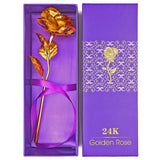 24K Golden Rose, Artificial Forever Rose with Gift Box for Friends, Christmas, Wedding Anniversary, Mother's Day, Valentine's Day - Imported from UK