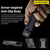 NITECORE EDC29 LUMINBLADE Tactical Flashlight, USB Type-C Rechargeable, Extremely Bright 6500 Lumens, 400m Range & 61 Hours Runtime LED Torch - Imported from UK