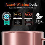 Ember Temperature Control Smart Mug 2, Rose Gold App-Controlled & Rechargeable Heated Coffee / Tea Mug with Intelligent LED Display, 1.5-hr Battery Life 295ml / 10oz - Imported from UK