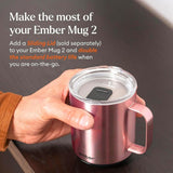 Ember Temperature Control Smart Mug 2, Rose Gold App-Controlled & Rechargeable Heated Coffee / Tea Mug with Intelligent LED Display, 1.5-hr Battery Life 295ml / 10oz - Imported from UK
