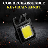 COB Rechargeable Keychain Light, 500 Lumens Bright Work Light with 4 Modes, Waterproof Flashlights for Outdoor Activities - Imported from UK