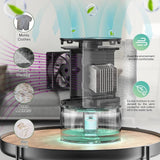 Kloudic 750ml Dehumidifier, Portable 7 Colors Changing Light Ultra Quiet Dehumidifier for Removing Damp Mold Moisture - Imported From UK