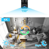 CUSFLYX 1080P Cloud WIFI Mini Spy Camera, Security Camera with 150° Wide Angle Motion Detection IR Night Vision for Nanny Pet Home Office Garage Monitor - Imported from UK