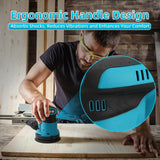 Makita 18V 125mm Cordless Lithium-ion Random Orbit Sander, 5" 14000RPM Electric Sander with 3 Speeds, Perfect for Woodworking (Battery Included) - Imported from UK