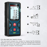 HANMATEK LM50 Laser Measuring Device, 165ft/50m Laser Distance Meter with 2 Bubble Levels, Large Backlit LCD - Imported from UK