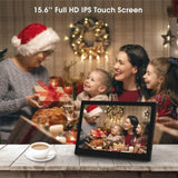 DragonTouch Classic 15 Digital PHoto Frame 15.6” FHD Touch Screen WiFi Digital Picture Frame with 16GB Memory Storage, Instant Share Photos & Videos via App, Email, Cloud, Wall Mountable, Portrait & Landscape - Imported from UK