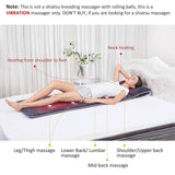 Snailax Memory Foam Full Body Massage Mat with Heat with 10 Vibration Motors & 6 Heating Pads, Back Massager Pad for Neck Back Waist Legs (Container product Without Box) - Imported from UK