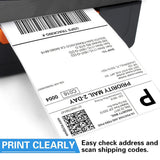 Thermal Printer Stickers Paper 500 Labels Per Stack Thermal Label Stickers Paper for 4" x 6" with Perforation, Permanent Adhesive, White Mailing Label Stickers, Compatible with Rollo Label Printer, Zebra Thermal Printer - Imported from UK