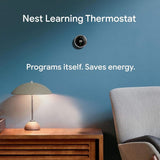 Google Nest Learning Thermostat 3rd Generation Stainless Steel Smart Thermostat, A Brighter Way To Save Energy - Imported from UK