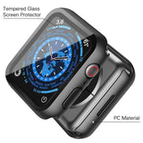 Piuellia Hard Case with Tempered Glass Screen Protector Compatible with Apple Watch Series 8/7 45mm Ultra Thin Waterproof Shockproof Full Protective Case for iWatch (Pack of 2) - Imported from UK