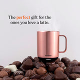 Ember Temperature Control Smart Mug 2, Rose Gold App-Controlled & Rechargeable Heated Coffee / Tea Mug with Intelligent LED Display, 1.5-hr Battery Life 295ml / 10oz - Imported from UK