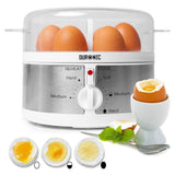 Duronic Electric Egg Boiler/Steamer Egg Cooking Machine 350W Automatic Electronic Egg Poacher Machine for 7 Soft, Medium & Hard Boiled Eggs - Imported from UK