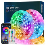 Bonve Pet LED Strips Light 10M, RGB LED Light with 40 Keys Remote & APP Control, Music Sync, Color Changing Lights for Bedroom, Room, Kitchen, Home Decoration - Imported from UK