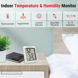ThermoPro TP50 Digital Hygrometer Indoor Thermometer & Humidity Gauge with Air Comfort Indicator - Imported from UK