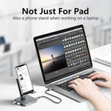 BYEASY 7-in-1 USB-C Hub/Docking Station with Foldable Stand with 4K HDMI 60W PD Charging SD/TF Card Reader 2 USB 3.0 & 3.5mm Jack - Imported from UK