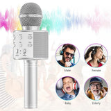 Wowstar Portable Rechargeable Wireless Bluetooth Microphone & HiFi Speaker KTV Handheld Karaoke Singing Mic with LED Lights For Kids & Adults, Best For Indoor Outdoor Entertainment - Imported from UK