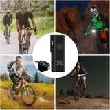 Bicycle Horn Lamp for Night Riding with Double T6 Lamp Beads, IPX4 Waterproof, USB Charging, 360° Rotating Bracket - Imported from UK
