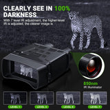 VABSCE Digital Night Vision Binoculars for Complete Darkness, 1080p FHD Video Infrared Night Vision Goggles for Hunting, Camping, Travel, Surveillance, Spy - Imported from UK