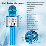 Spark Karaoke Bluetooth Wireless Microphone HiFi Speaker for Phone/Pad/TV with LED Lights - Imported from UK